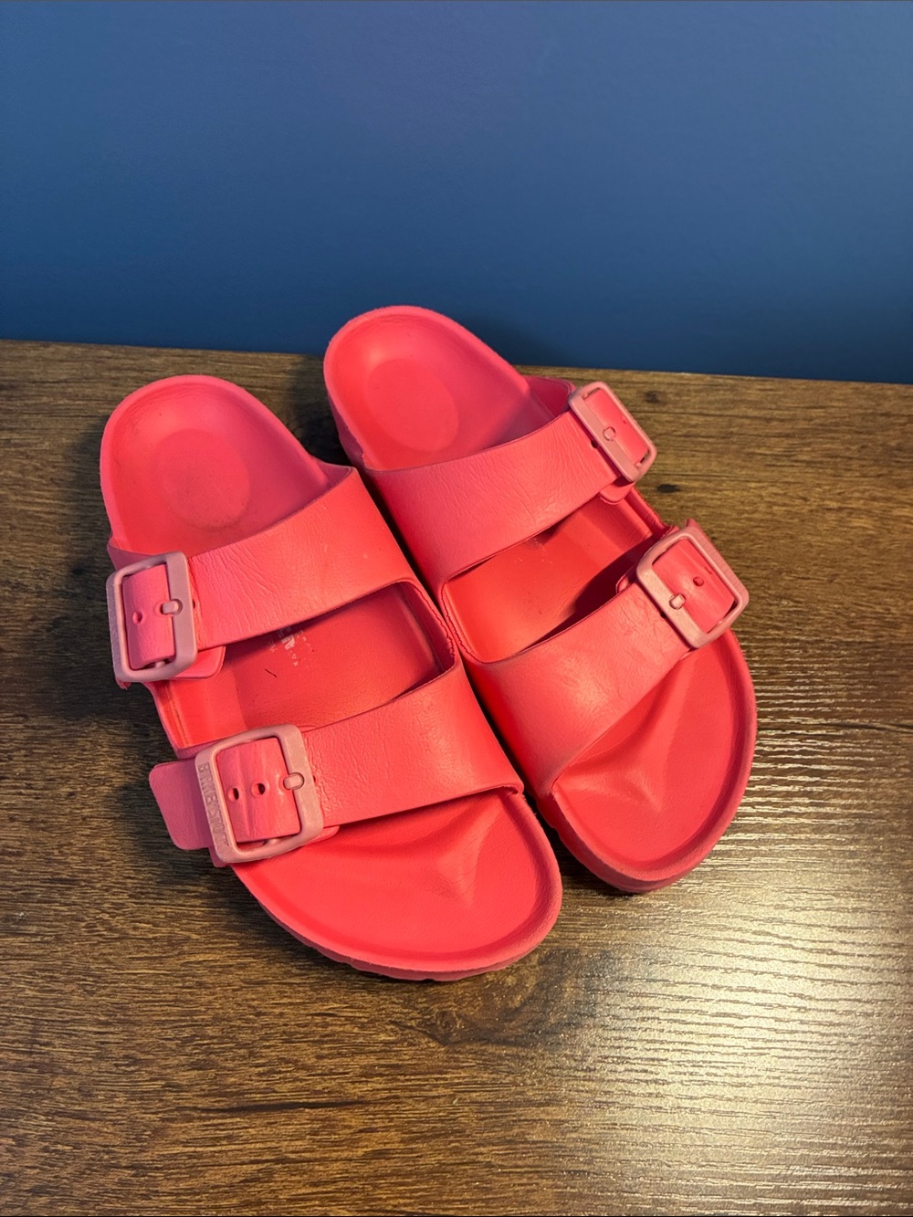 Birkenstock Arizona Pink Double-Buckle Slide Sandals